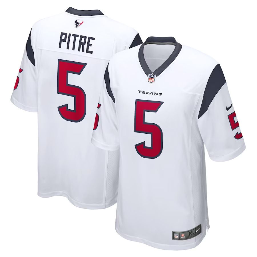 Men Houston Texans #5 Jalen Pitre Nike White Game Player NFL Jersey